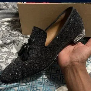 Christian Louboutin | Shoes | Men Black Sparkle Christian  display picture 1